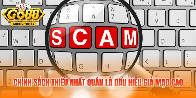 Chính sách thiếu nhất quán là dấu hiệu giả mạo cao
